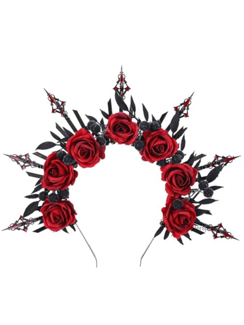 Handmade Gothic Zip Tie Halo Crown Headband Cosplay Costume Accessory